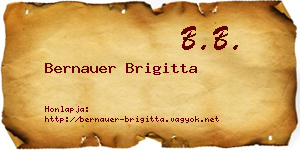 Bernauer Brigitta névjegykártya
